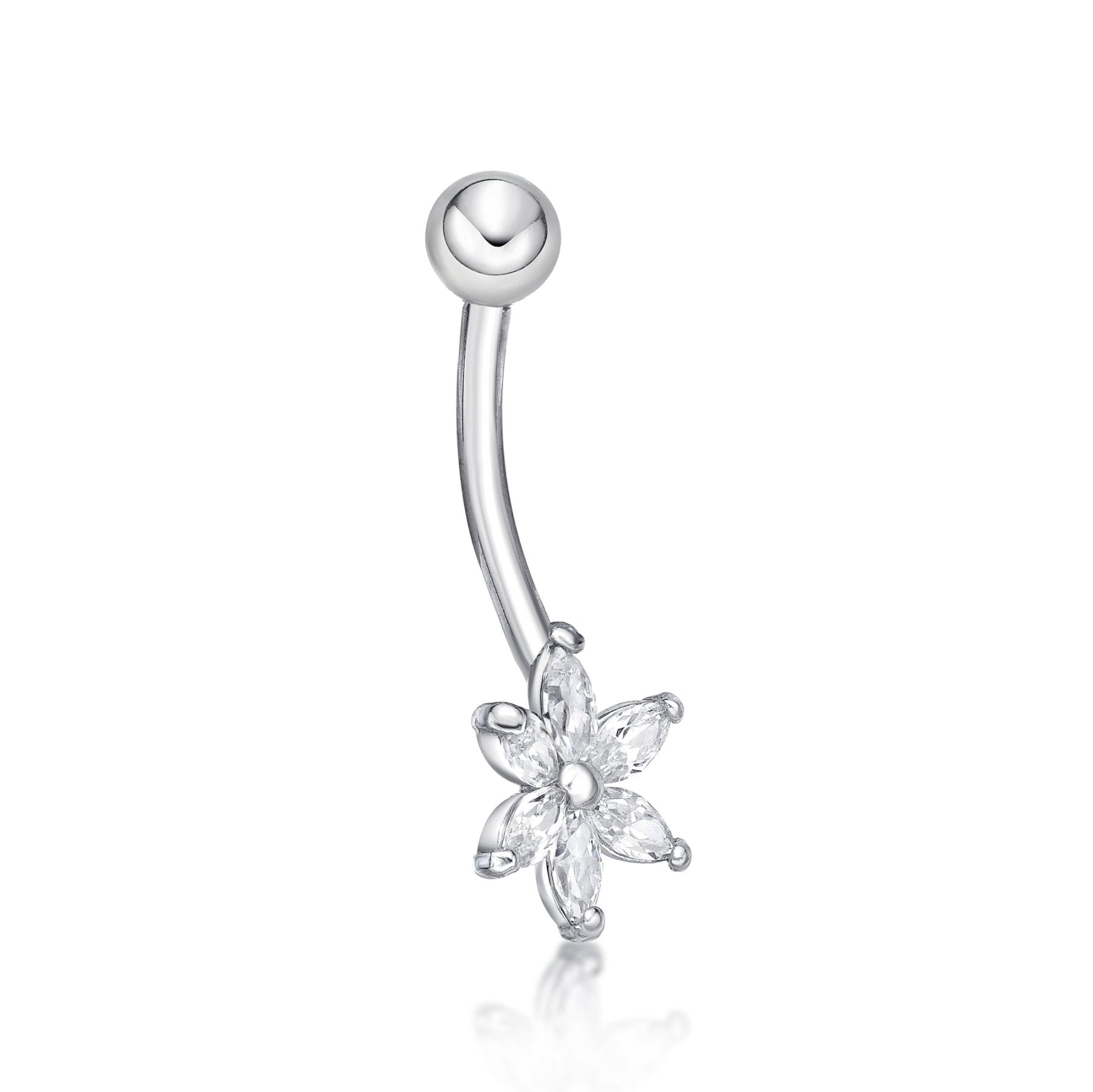 Flower Belly Ring - 16G