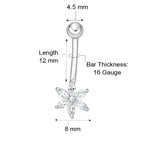 Flower Belly Ring - 16G