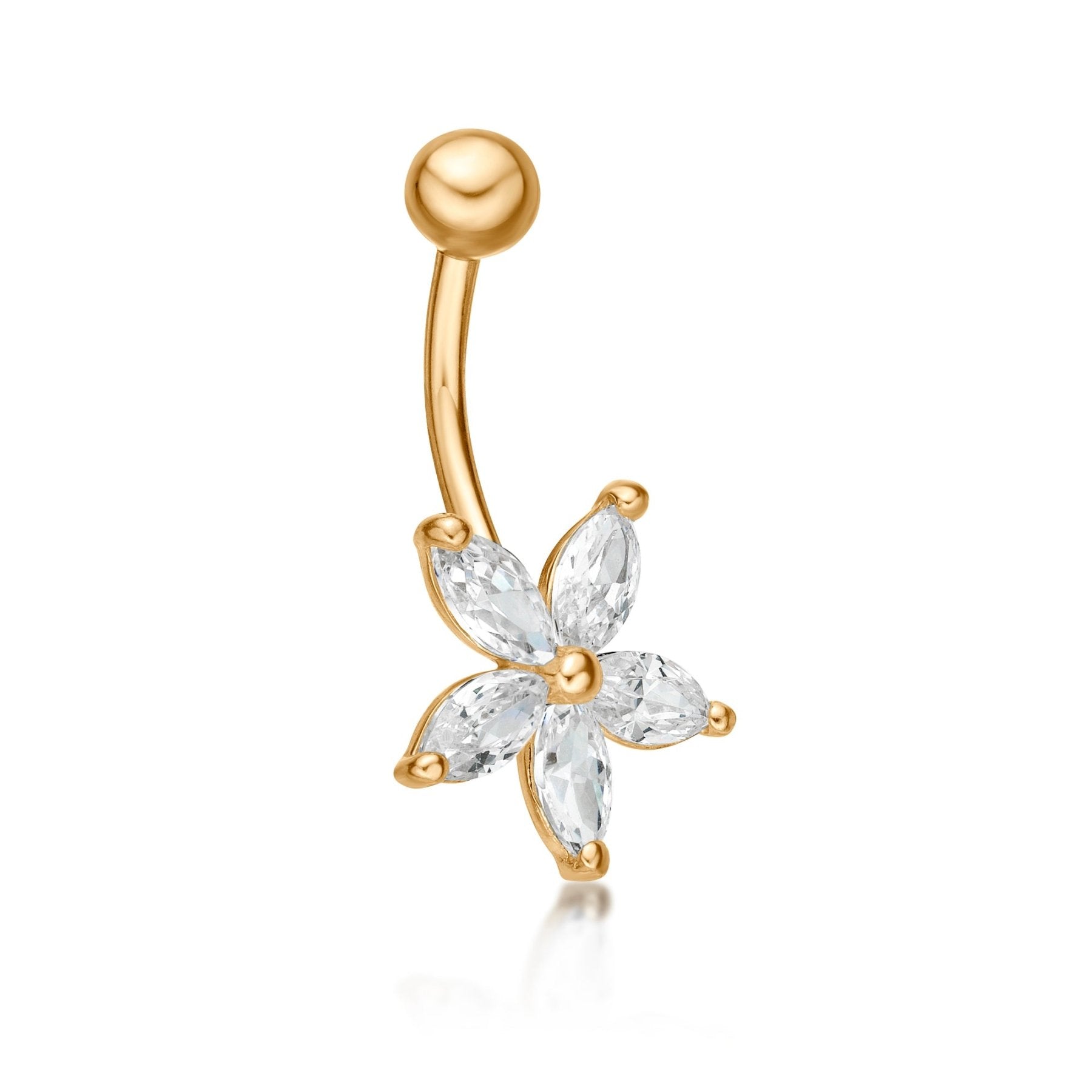 Flower Belly Ring - 16G