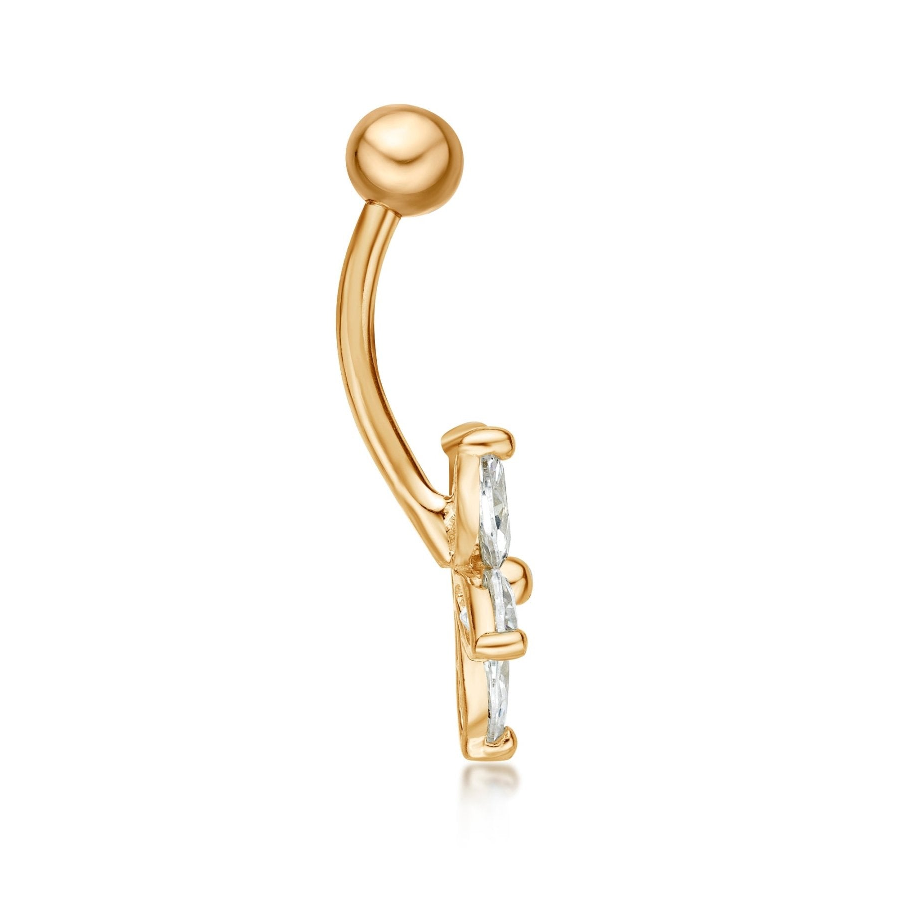 Flower Belly Ring - 16G