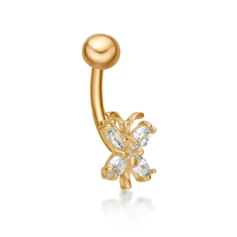 Butterfly Belly Ring - 16G