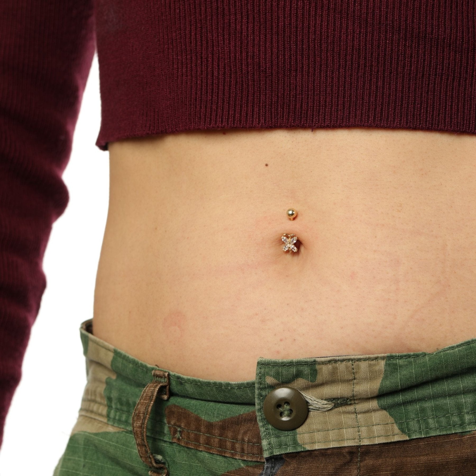 Butterfly Belly Ring - 16G