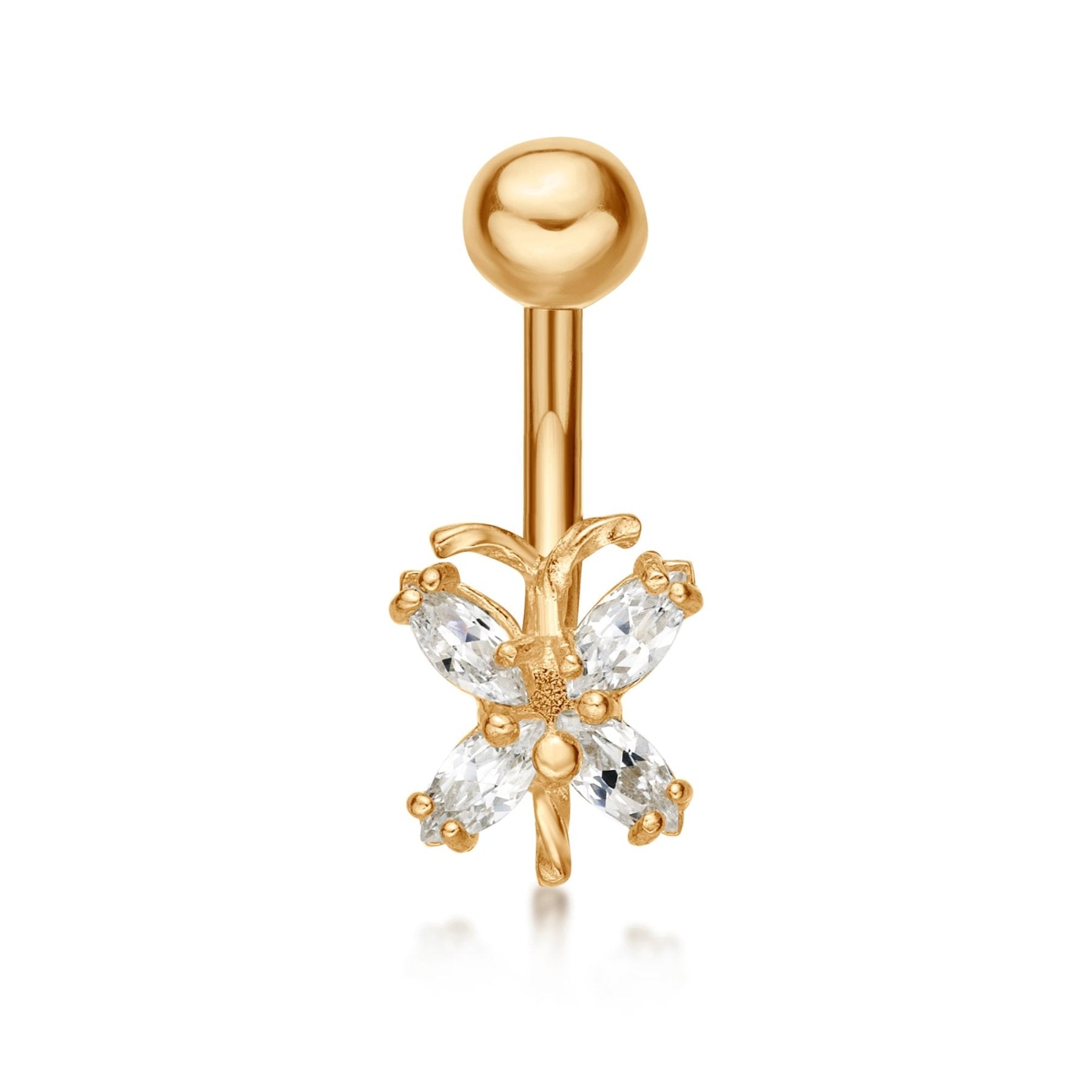 Butterfly Belly Ring - 16G