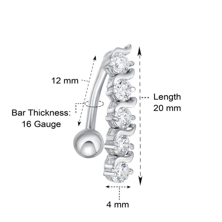 Top Mount Belly Ring - 16G