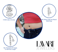 Top Mount Belly Ring - 16G