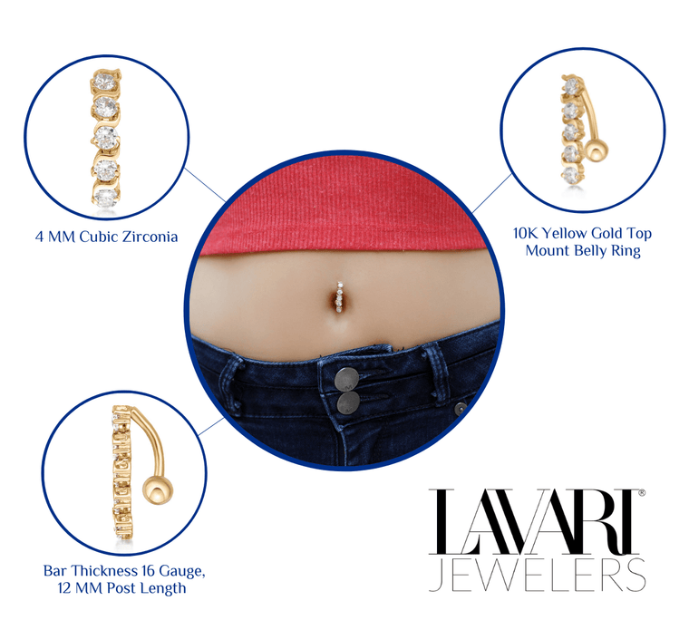 Top Mount Belly Ring - 16G