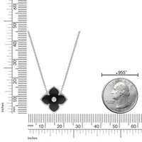 Flora Noir Black Onyx Flower Pendant