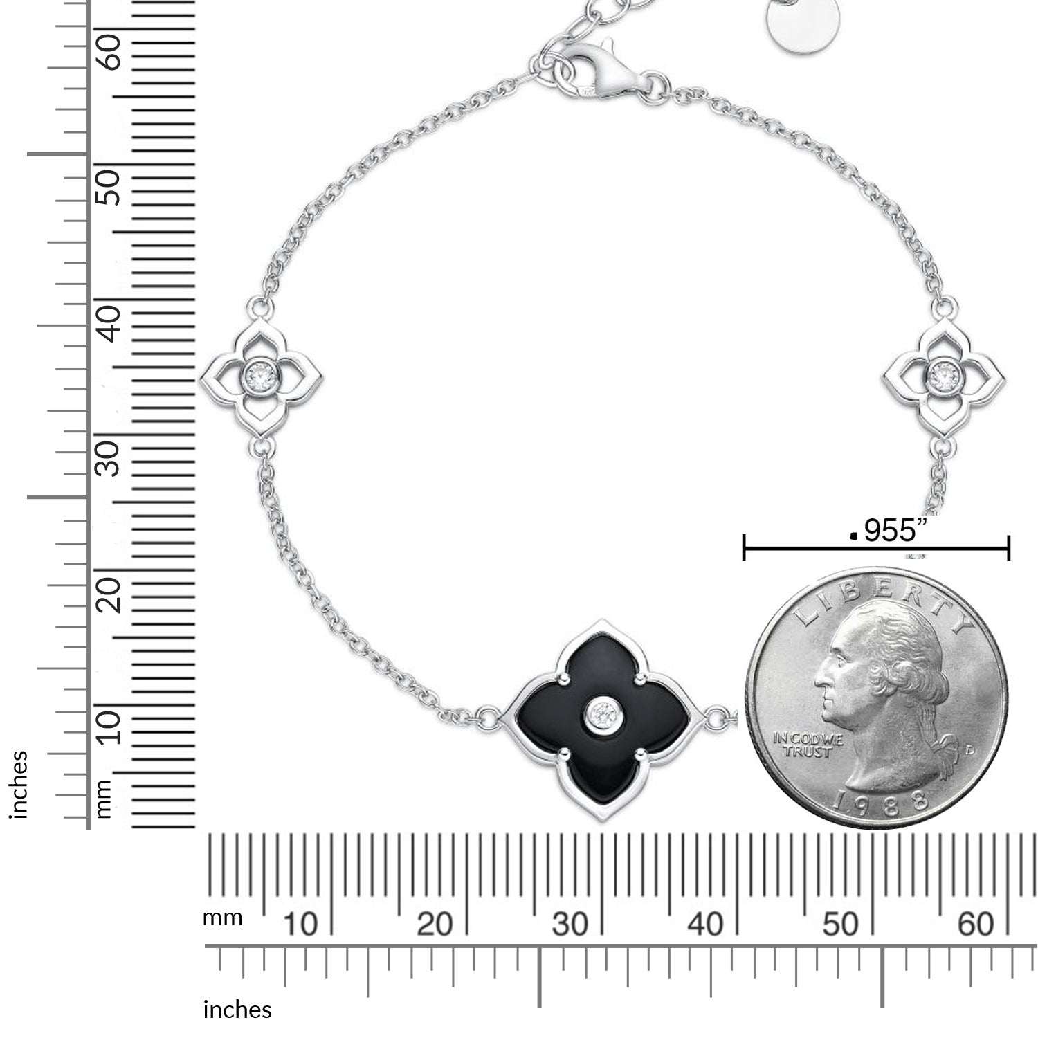 Flora Classic Triple Flower Station Bracelet