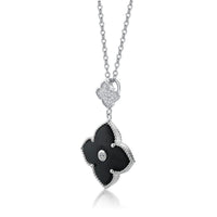 Flora Classic Double Flower Pendant Necklace