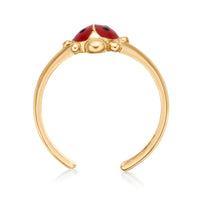 Ladybug Adjustable Toe Ring