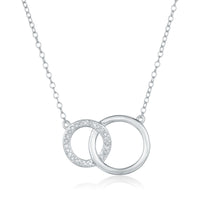Interlocking Cirlces Pendant in Sterling Silver