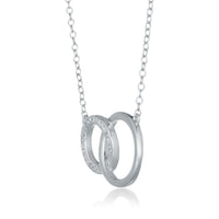 Interlocking Cirlces Pendant in Sterling Silver