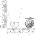 925 Sterling Silver Interlocking Diamond Necklace