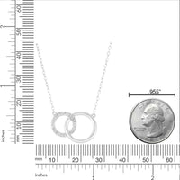 Interlocking Cirlces Pendant in Sterling Silver