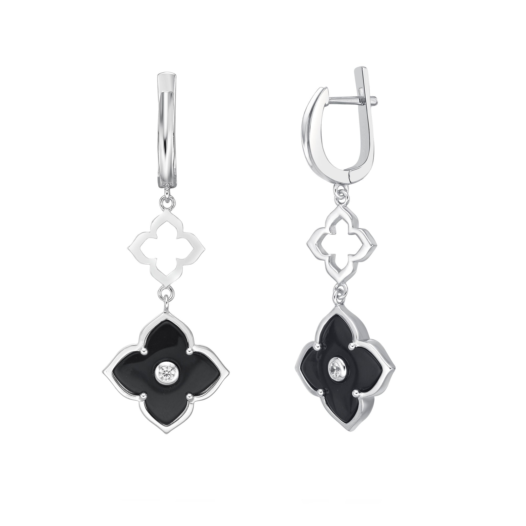 Flora Classic Double Flower Drop Earrings