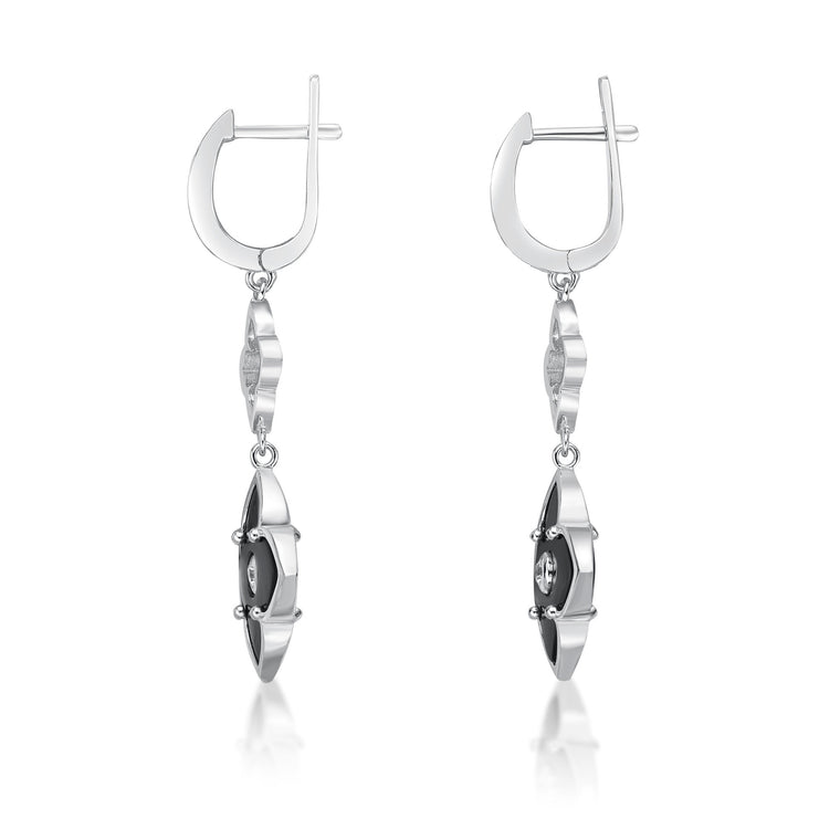 Flora Classic Double Flower Drop Earrings