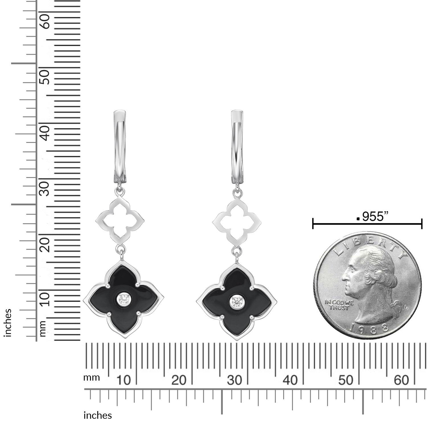 Flora Classic Double Flower Drop Earrings