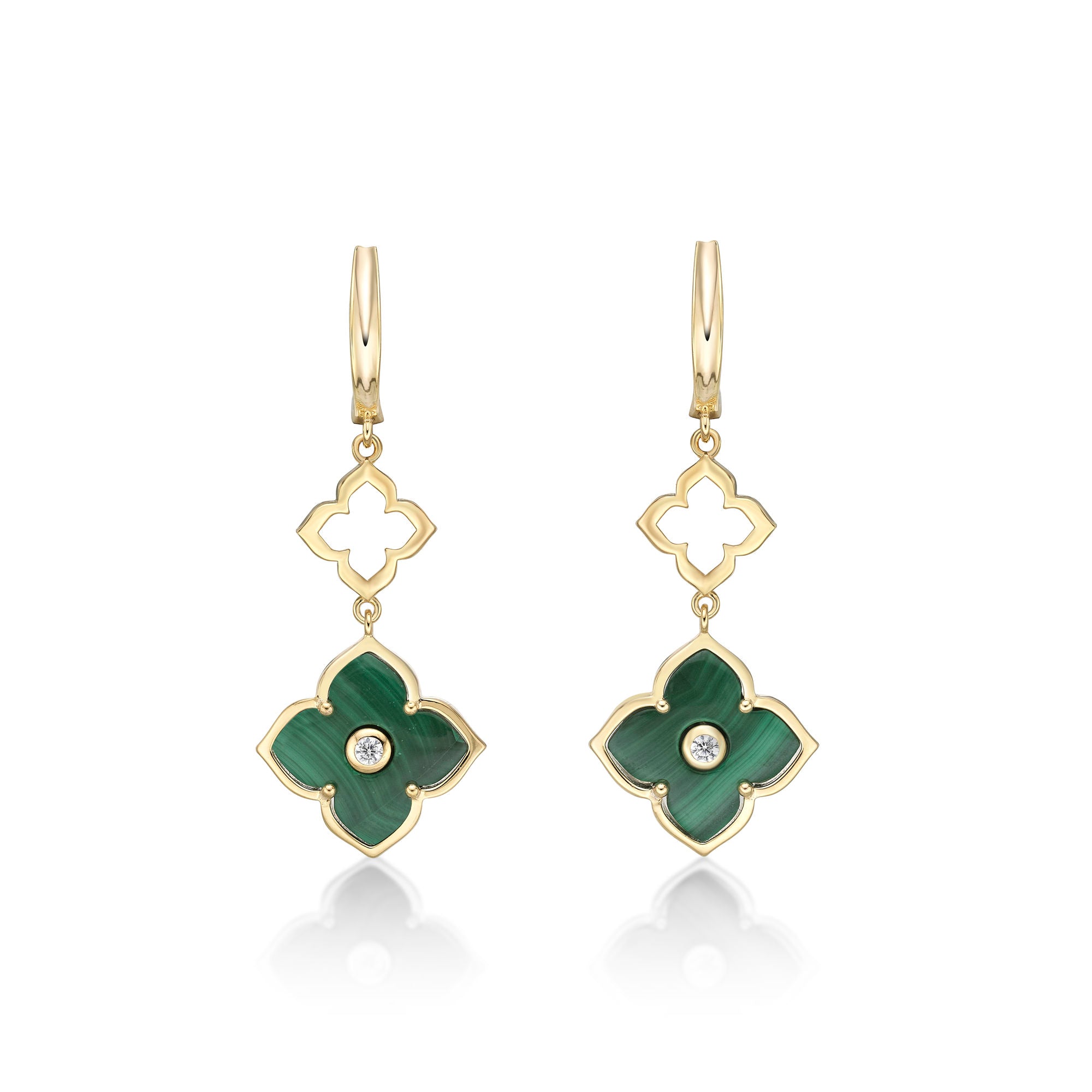 Flora Classic Double Flower Drop Earrings