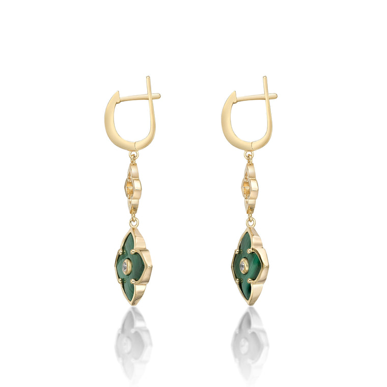 Flora Classic Double Flower Drop Earrings
