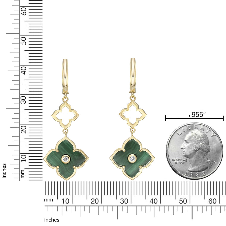 Flora Classic Double Flower Drop Earrings