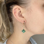 Flora Classic Double Flower Drop Earrings