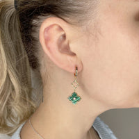 Flora Classic Double Flower Drop Earrings