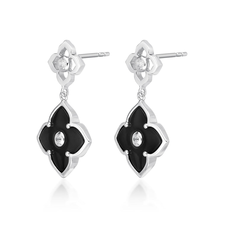 Flora Classic Double Flower Drop Earrings