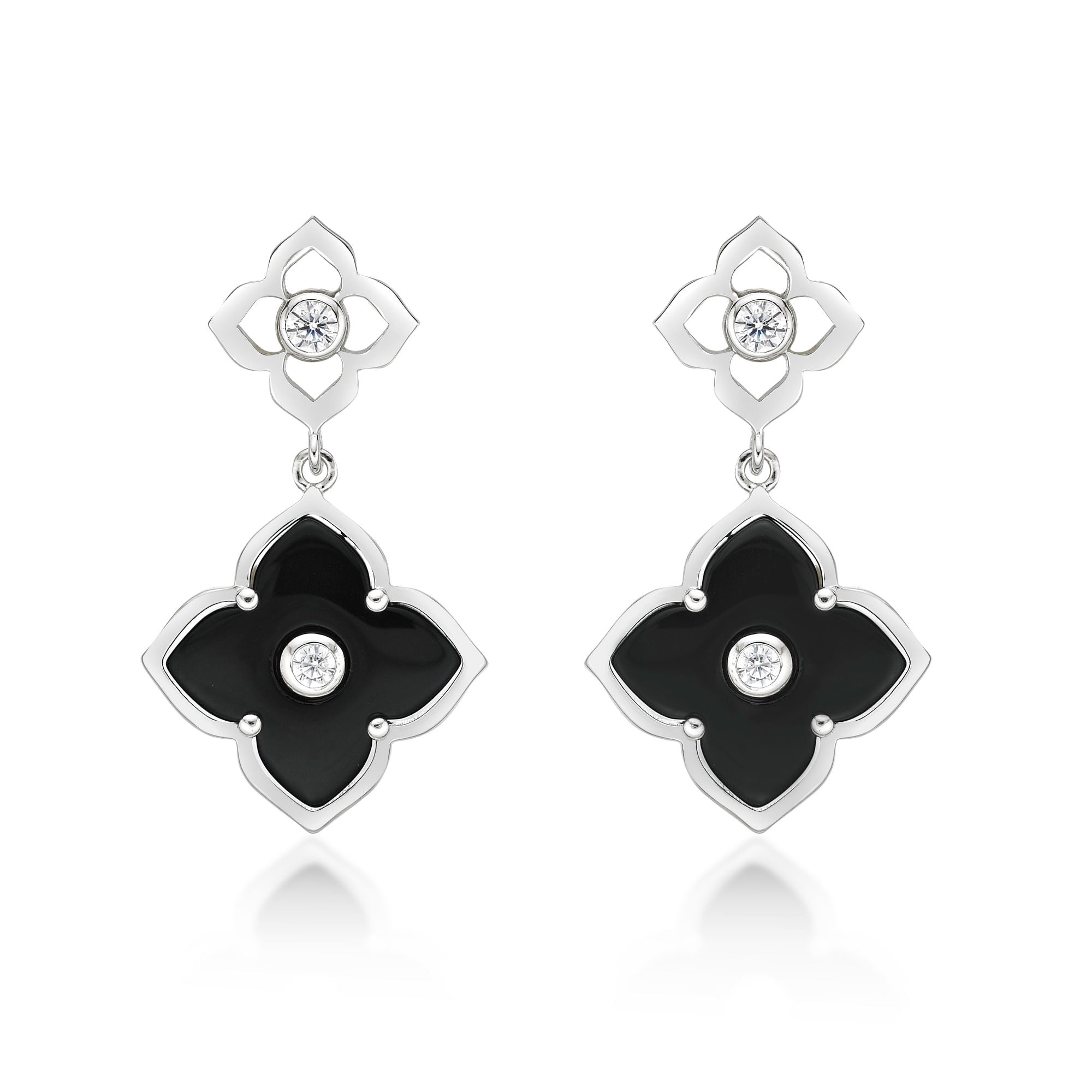 Flora Classic Double Flower Drop Earrings