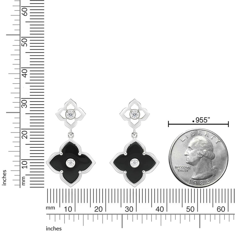 Flora Classic Double Flower Drop Earrings