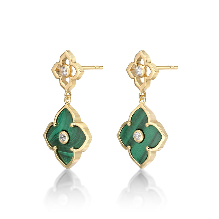 Flora Classic Double Flower Drop Earrings