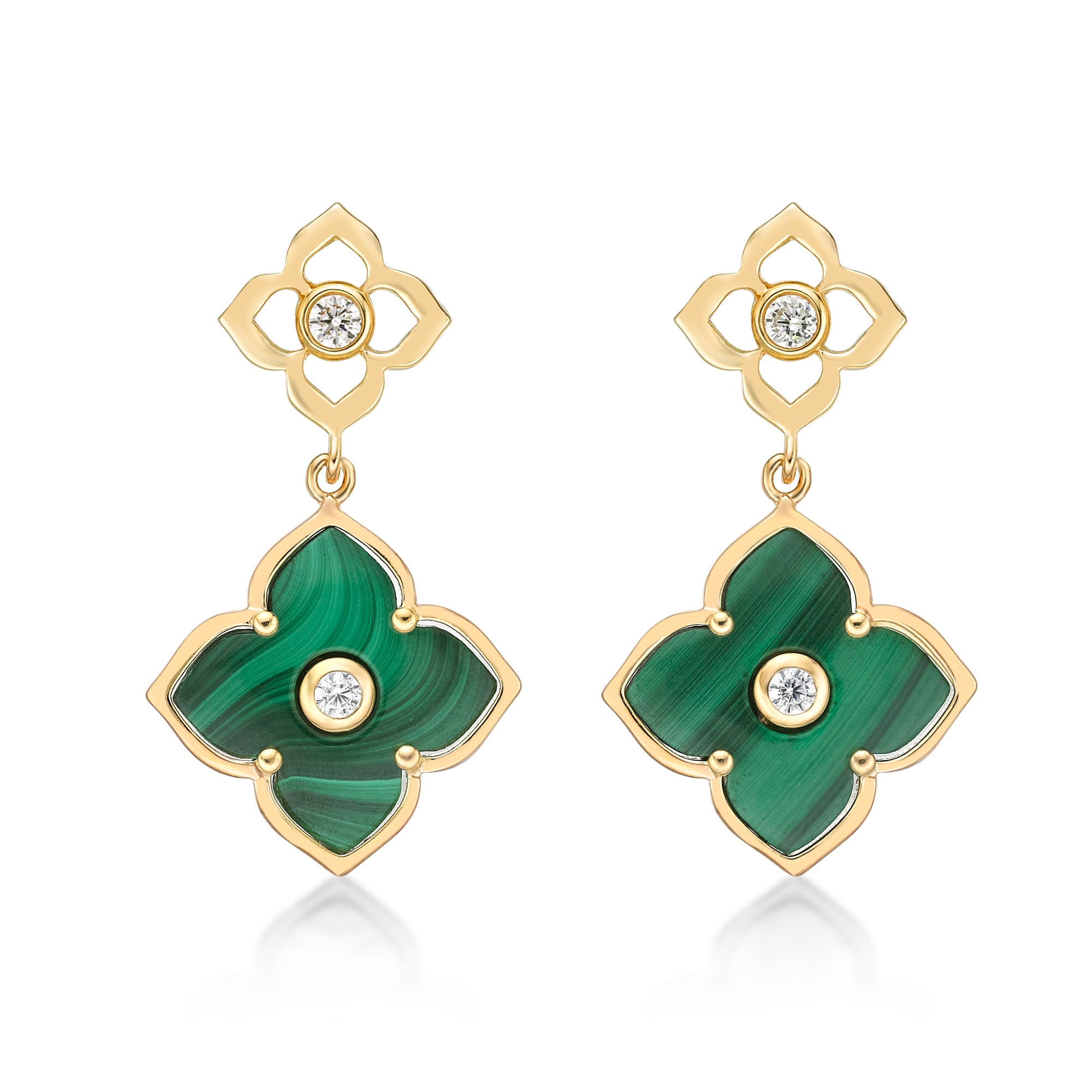 Flora Classic Double Flower Drop Earrings