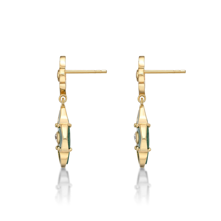 Flora Classic Double Flower Drop Earrings