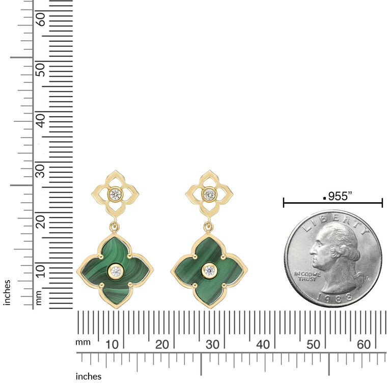 Flora Classic Double Flower Drop Earrings