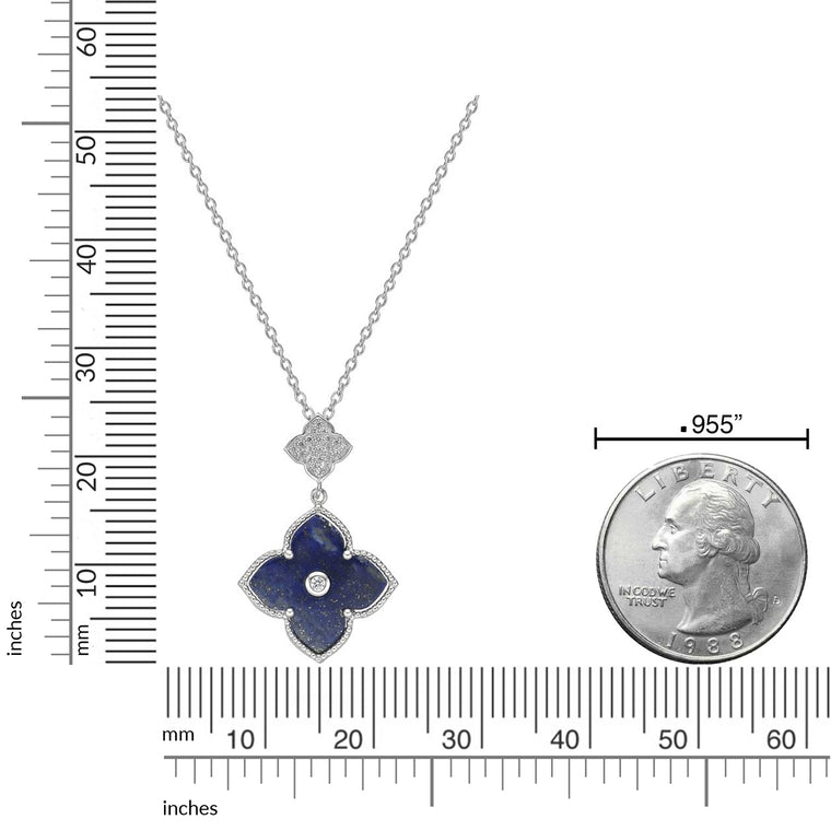 Flora Classic Double Flower Pendant Necklace