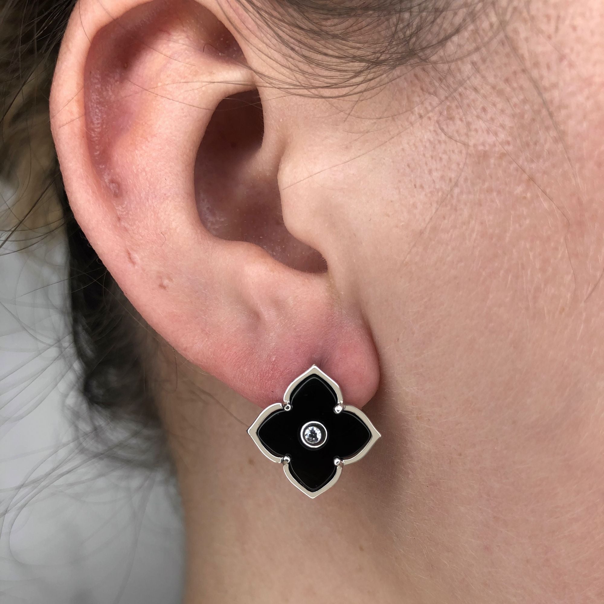 Flora Classic Flower Huggie Earrings