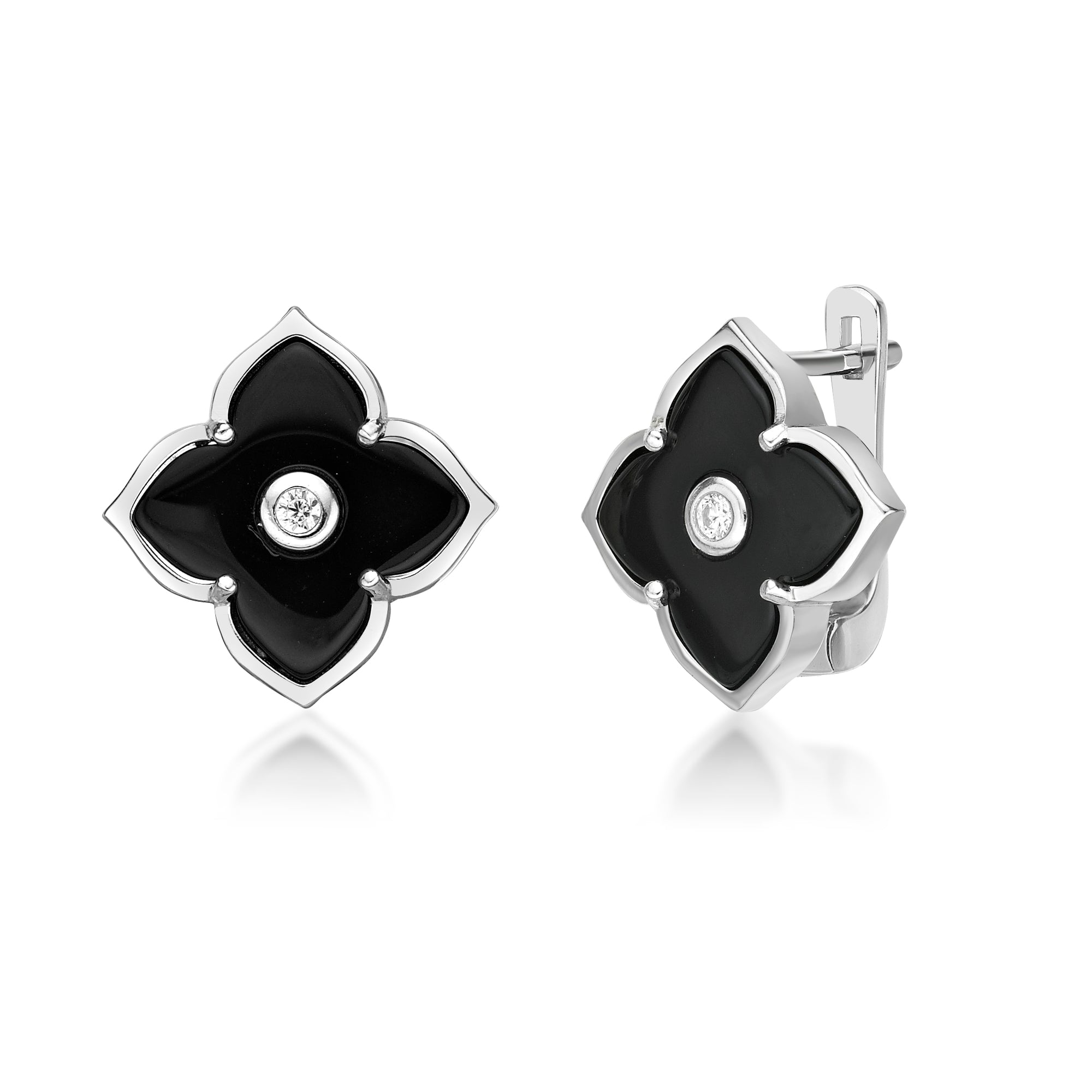 Flora Classic Flower Huggie Earrings
