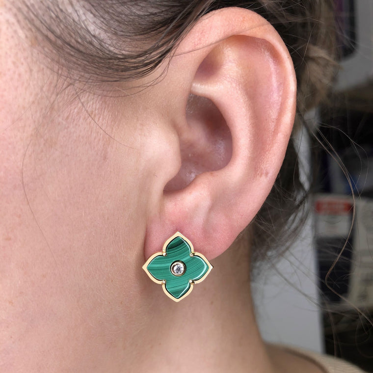 Flora Classic Flower Huggie Earrings