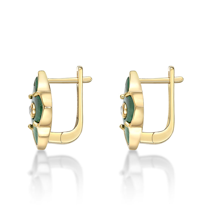 Flora Classic Flower Huggie Earrings