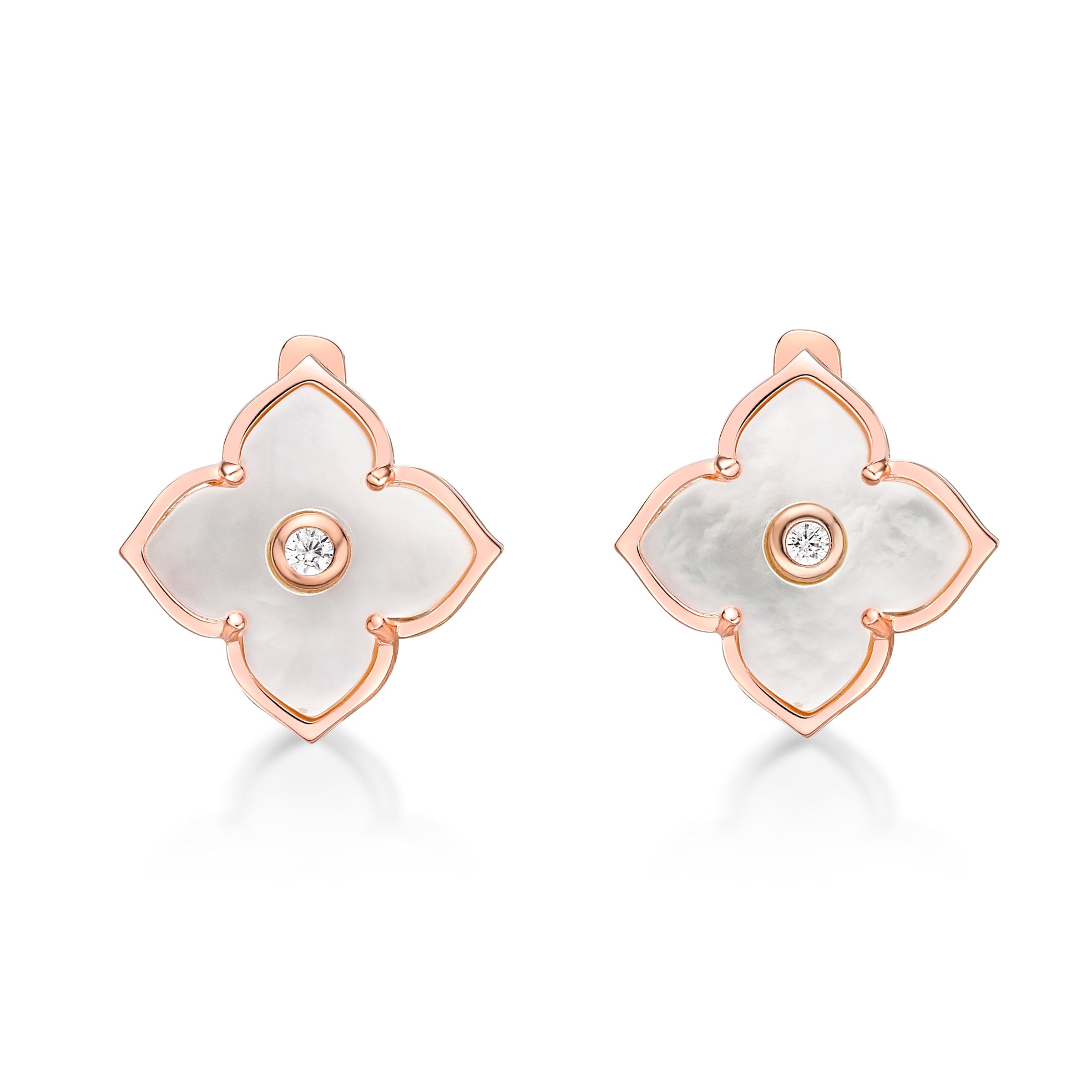 Flora Classic Flower Huggie Earrings