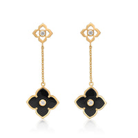 Flora Grand Double Flower Drop Earrings