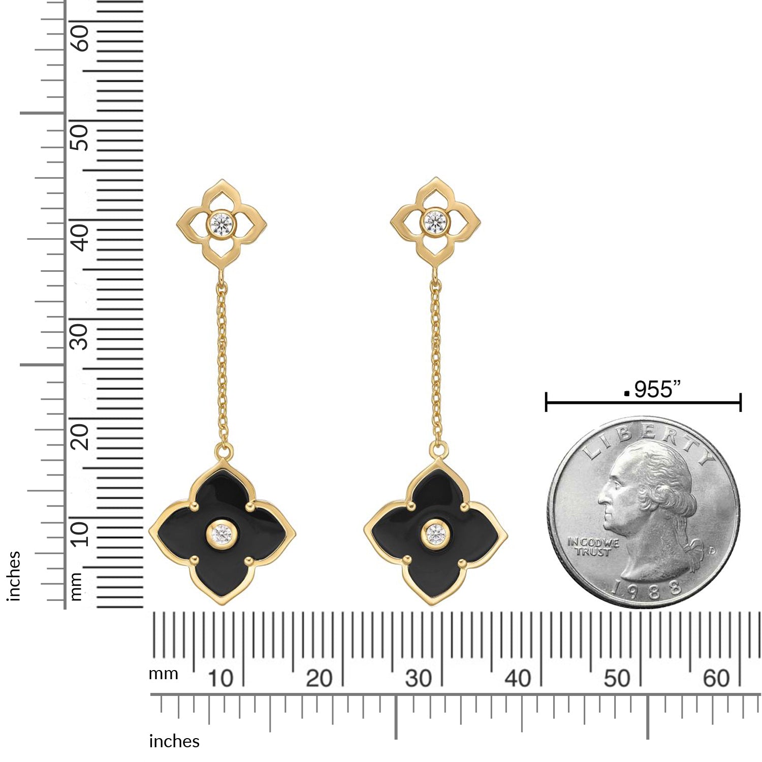 Flora Grand Double Flower Drop Earrings
