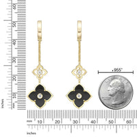 Flora Grand Double Flower Drop Huggie Earrings
