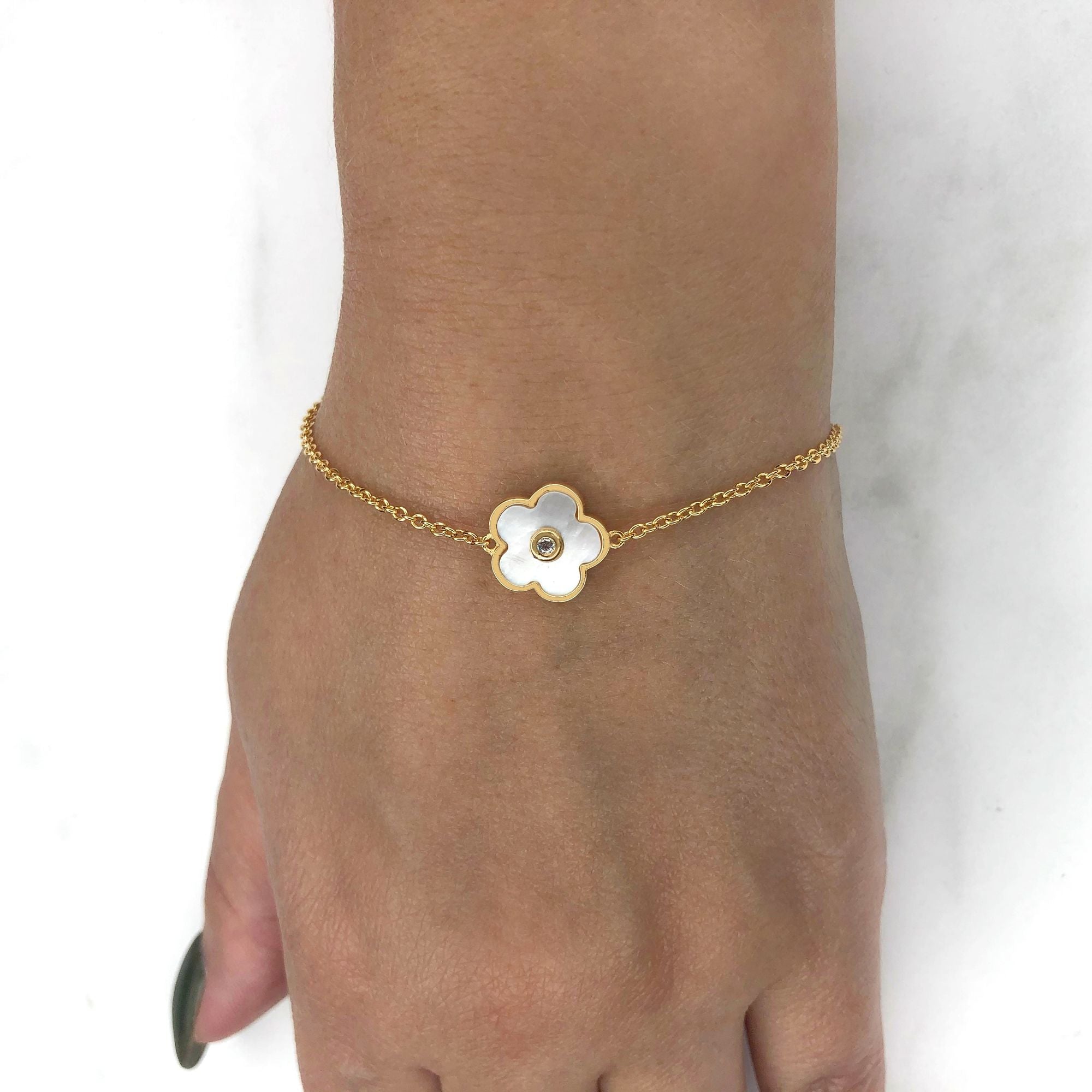 Flora Petite Five-Station Flower Bracelet