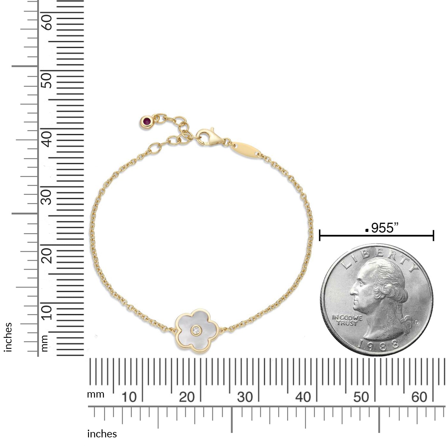 Flora Petite Five-Station Flower Bracelet