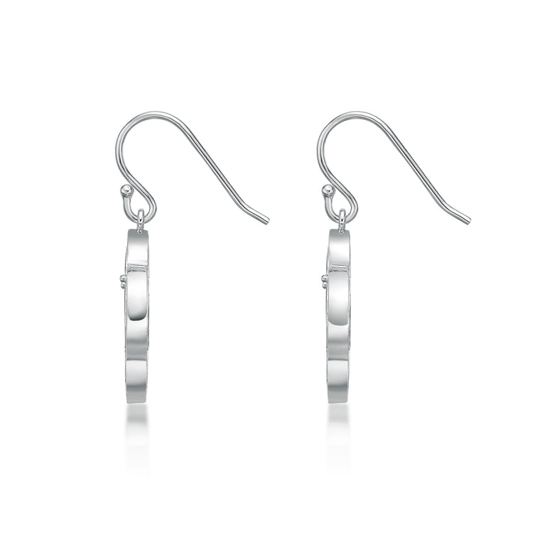 Flora Halo Flower Hook Earrings