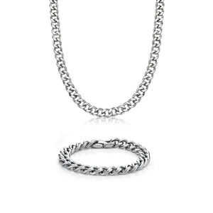Thick Curb Chain Gift Set in Stainless Steel, 20"