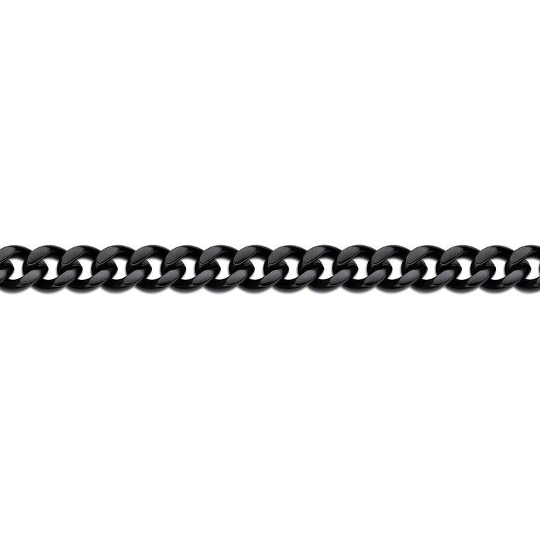 Thick Curb Chain Gift Set in Black Ion Plated Stainless Steel, 22"