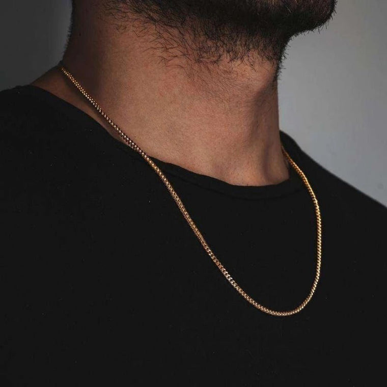 Thin Foxtail Chain Gift Set in Gold Ion Plated Stainless Steel, 20"