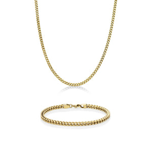 Thin Foxtail Chain Gift Set in Stainless Steel, 20"