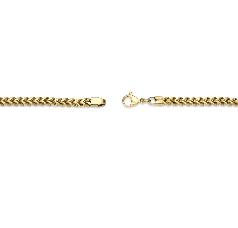 Thin Foxtail Chain Gift Set in Gold Ion Plated Stainless Steel, 20"